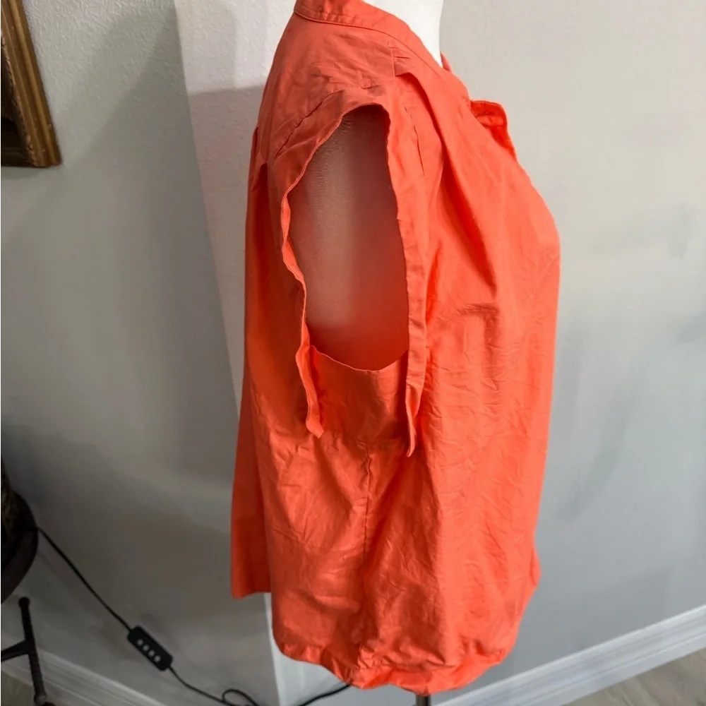Banana Republic Women's Orange Button-Down Shirt